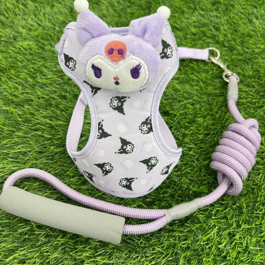 Kawaii Sanrio Hello Kitty Pochacco Dog Leash Pet Harness Cartoon My Melody Dog Leash Cute Adjustable Pet Walking Leash Gift