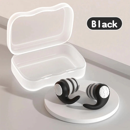 STONEGO 1 Pair Triple Layer Silicone Noise Cancelling Earplugs Suitable for Sleep Swimming Waterproof Noise Filter Creating