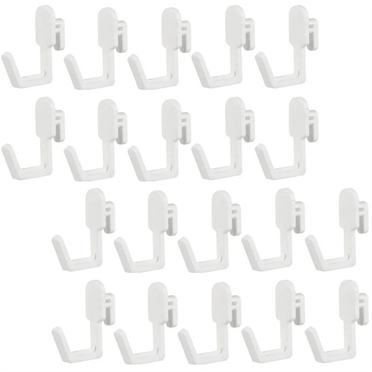 24Pcs Pegboard Hooks J Shape Pegboard Hook Peg Board Tool Organizer Accessories, White