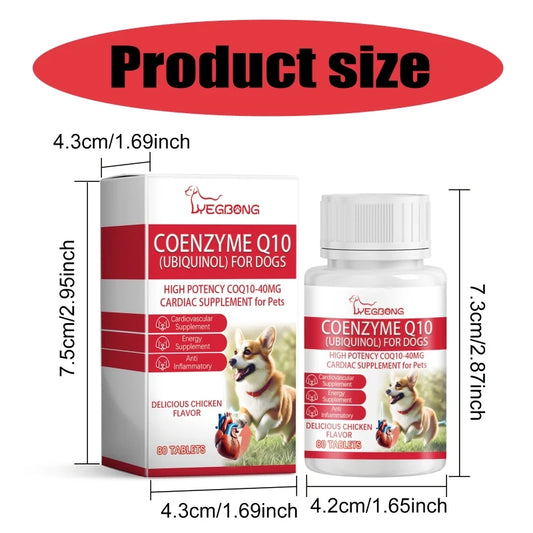 Senior Canine Heart Health Coenzyme Tablets with Essential Vitamin Coenzyme for Improved Wellness for Elderly Dogs Dropshipping