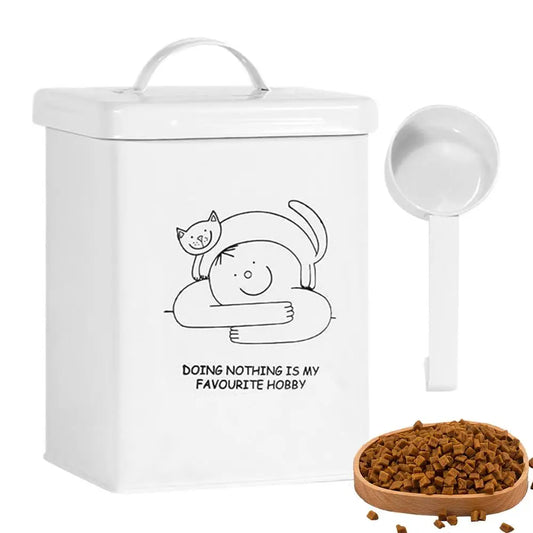 Dog Food Storage Container 5L Waterproof Snack Storage Bin With Lid And Spoon Food Grade Kitchen Storage Accessories With Handle