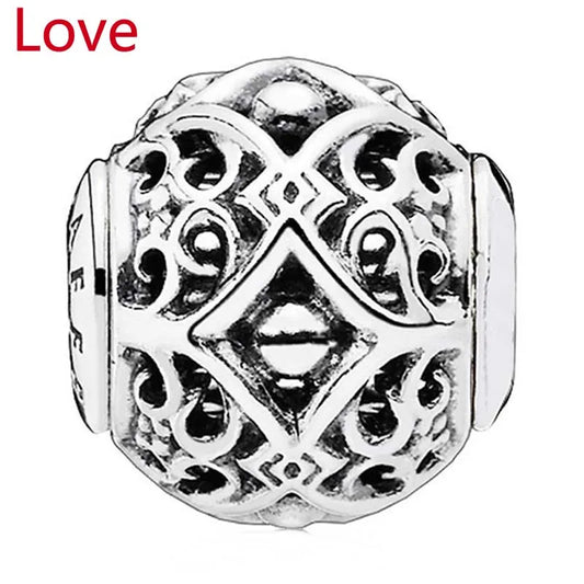 Essence COLLECTION Love Health Spirituality Friendship Wellness Charm 925 Sterling Silver Beads Fit Europe Bracelet DIY Jewelry