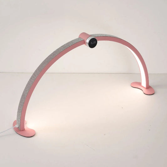 48W Knob Switch Half Moon Lamp with Screen LED Half Moon Light for Nails Eyelash Extension Eyebrow Beauty Half Moon Nail Lamp