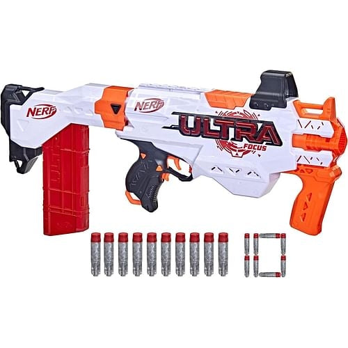 NERF Ultra Focus Motorized Blaster, 10-Dart Clip