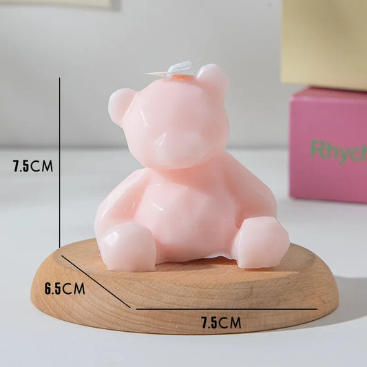 1PC Diamond Bear Aromatherapy Candles for Home Decoration Lovely Scented Candles Photography Props Festival Home Decor Ornaments