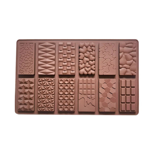 Classic Long Chocolate Block Food Grade Safety Mold Diamond Silicone Chocolate Cake Ice Cubes Easy To Demold