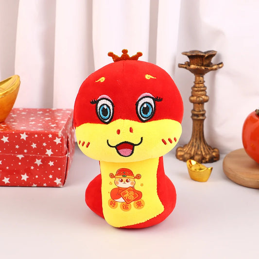 1PC Snake Year Mascot Doll Decoration Zodiac Snake Chinese Ornament New Year Gift Plush Toy Festival DIY Accessories