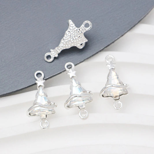 5PCS Stars Moon Christmas Tree Charms Alloy Pendant  For Jewelry Star Making Handmade Bracelet Necklace Diy Accessories