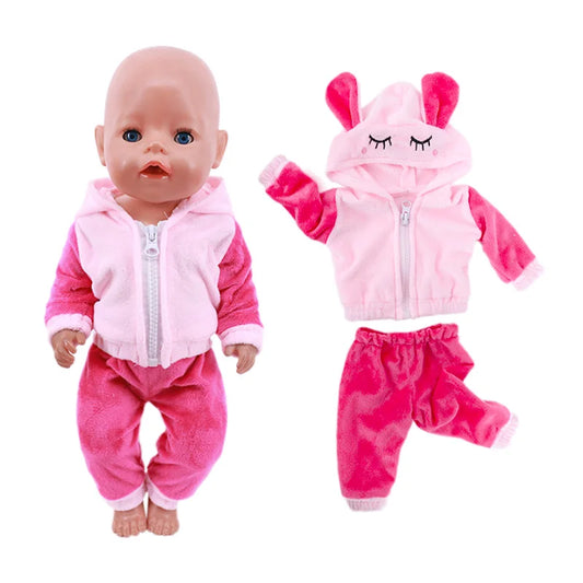 Kawaii Animal Plush Clothing Accessories For 43cm Born Baby Doll,18 Inch American Doll Girl's Toys,Birthday Christmas Gift