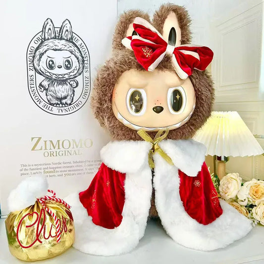 Hot 58cm La Bu Bu Christmas Cloak Baby Clothes Internet Celebrity Zimomo Queen'S Haute Doll Clothes Christmas Gift Decoration