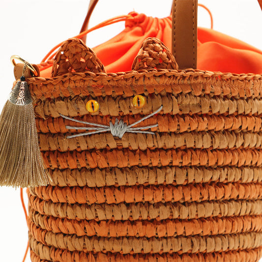 SolunaWeave™ – Meow Fringe Tote