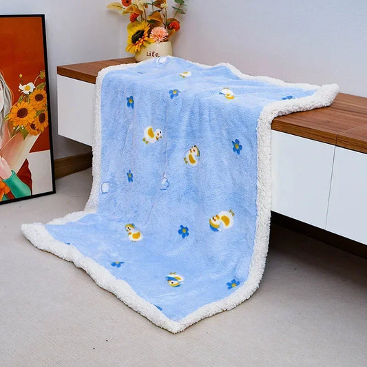 Thickened Dog Blanket Pet Bed for Dog Warm Winter Blanket Fluffy Soft Pet Blankets Cat Cover Blanket Bed Sheet Pet Accessories