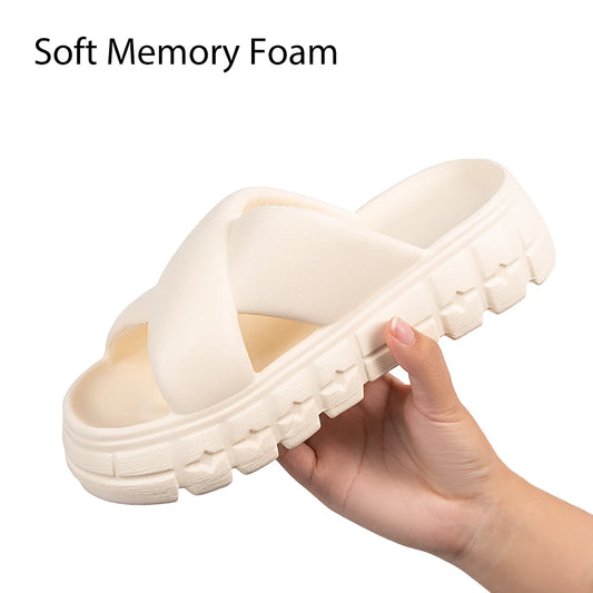 Samilor Height Increasing Non Slip Casual Slippers Comfortable Lightweight Anti Skid Indoor Outdoor Fashion Platform Home Shoes