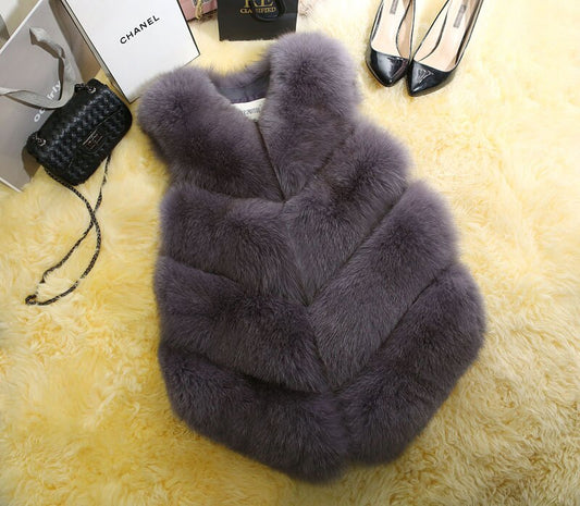 Faux Fur Sleeveless Vest Winter Thick Coats Women 2022 New Fashion