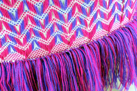Artisan Purple Fuchsia Fringe Tote