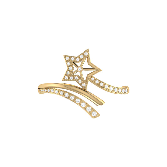 Star Spangled Night Diamond Ring in 14K Gold Vermeil on Sterling