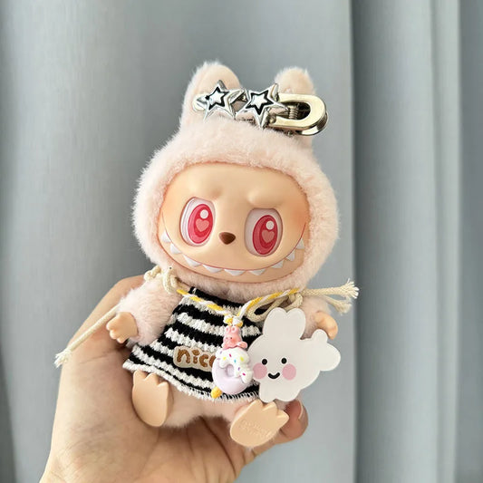 Cute Mini Plush Doll'S Clothes Sand Set Outfit Accessories Korea Kpop Exo Labubu I II Idol Dolls Jumpsuit Sitting Party Clothing