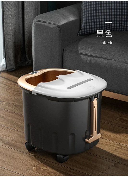 Health-Enhancing Foot Spa Tub-Mobile Calf Massage Foldable Design Easy Storage Portable Wellness Solution Therapeutic Foot Care