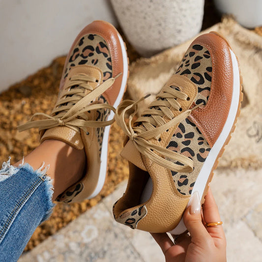 Leopard Print Casual Shoes Women Luxury Brand Sneakers Lightweight Shoes for Women Fashion Breathable Platform Sneakers Women