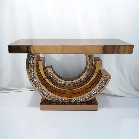 High Quality Deluxe Console Table with Mirror Entrance Console Table for Living Room Home Furniture Crystal Diamond