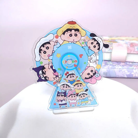 New Kawaii Crayon Shin-Chan Acrylic Stand Anime Figure Versatile Shin-Chan Ferris Wheel Desktop Decoration Toys Diy Friend Gifts