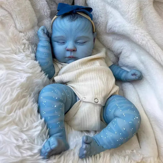 19inch Reborn baby doll peaches Avatar Newborn Baby Size Bebe Reborn Dolls Handmade 3D Skin Tone with Visible Veins Real Picture