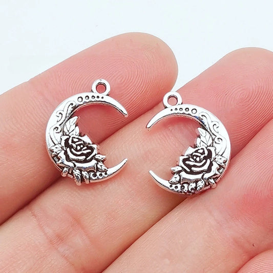 20PcsRetro New Moon Charms Alloy Pendant For Jewelry Making Diy Bracelet Necklace Earrings Handmade Accessories Supplies