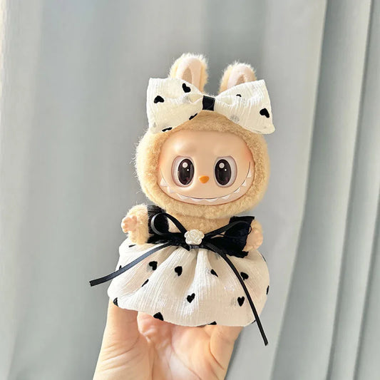 Cute Mini Plush Doll'S Clothes 17cm Labubu II Idol Dolls Sitting Party Outfit Accessories For Korea Kpop Exo Clothing DIY Gift