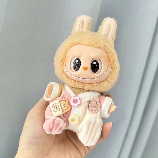 17cm Plush Doll'S Clothes Outfit Accessories For Korea Kpop Exo Labubu Idol Dolls Clothing Fans Overalls Clothing DIY Gifts