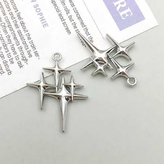 WZNB 5pcs Gothic Thorn Heart Pendant Women Korean Fashion Cross DIY Punk Style Jewelry Gift Hip Hop Retro Accessories