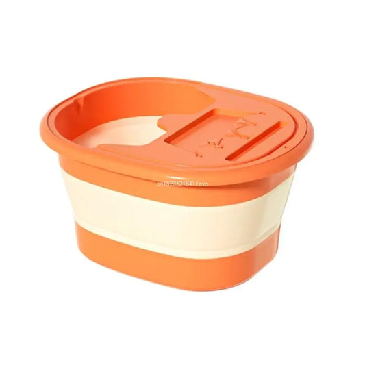 TPE Foldable Foot Wash Bucket Foot Soaking Basin with Base AcupressurePoints Stimulation for Health and Well beings Dropship