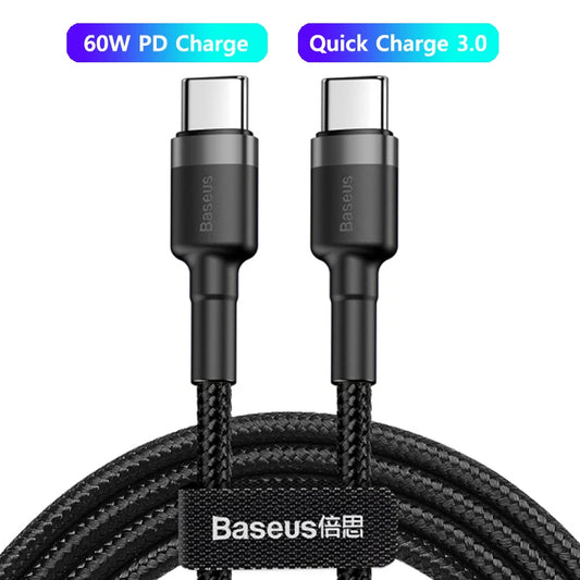 Baseus 100W USB C To USB Type C Cable USBC PD Fast Charging Cord USB-C TypeC Cable For iPhone 16 15 Pro Max Macbook Samsung POCO