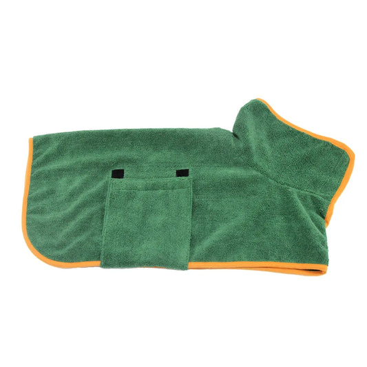 Dog Bathrobe Pet Drying Coat Clothes Microfiber Absorbent Beach Towel for Large Medium Small Dogs Cats Fast Dry Dog Accessories