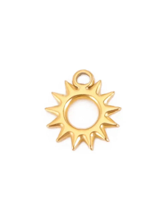 5pcs Wholesale Stainless Steel Charms Small sun pendant for Handmade Earrings Necklace diyJewelry Accessorys