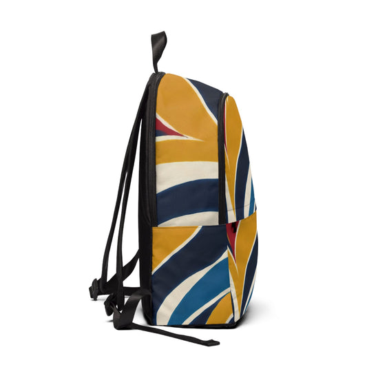 Fashion Backpack Waterproof Abstract Multicolor Swirl Line Pattern