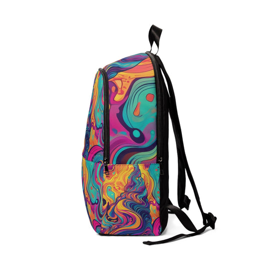 Fashion Backpack Waterproof Vibrant Psychedelic Kaleidoscope Boho