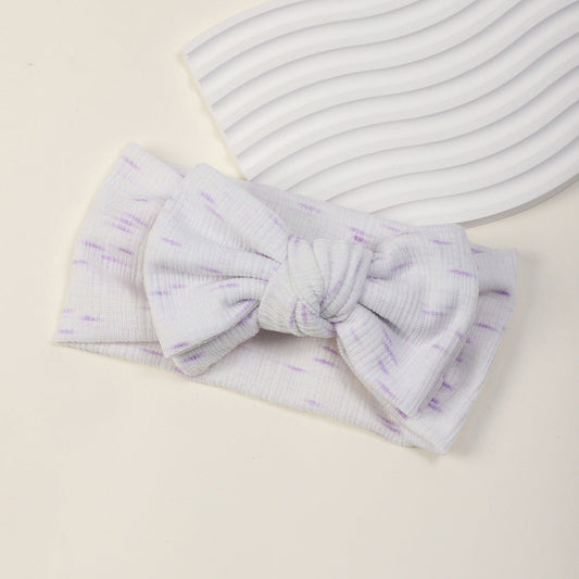 Printed Bow Headband for Baby with Fontanelle Protection